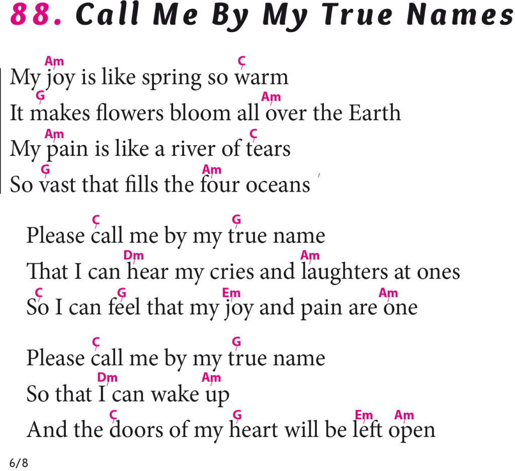 Call Me By My True Names SONG CIRCLE