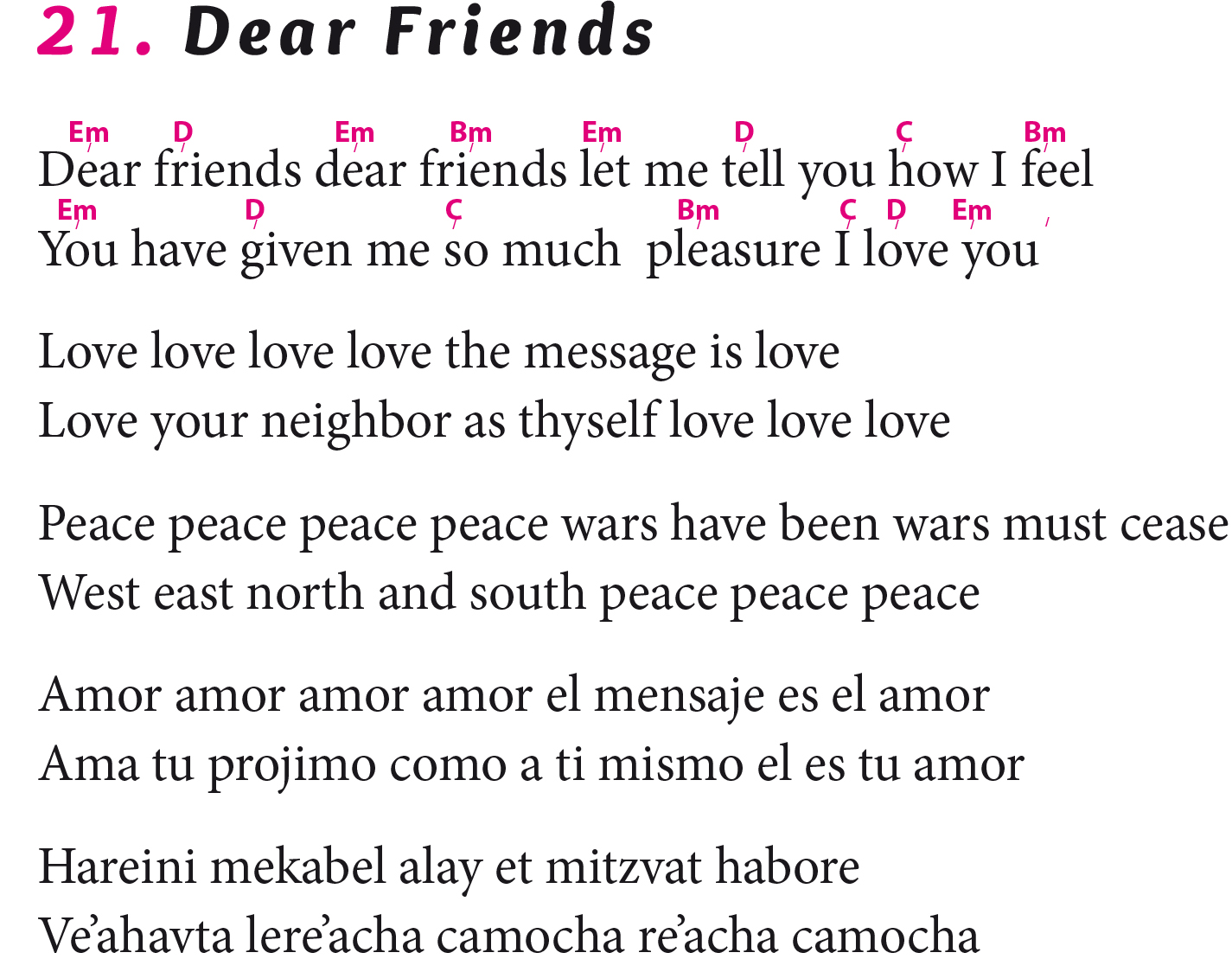 Dear Friends - SONG-CIRCLE